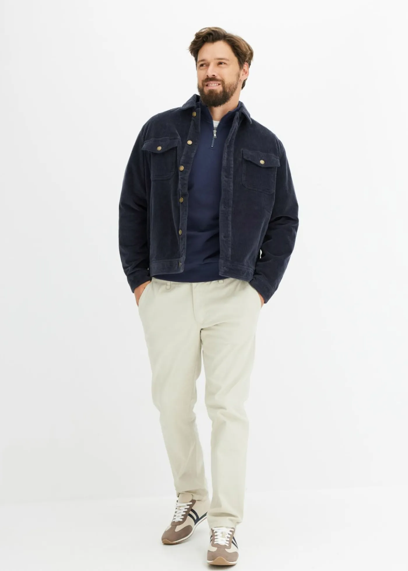 Hombre bonprix bonprix Sudadera con cuello troyer