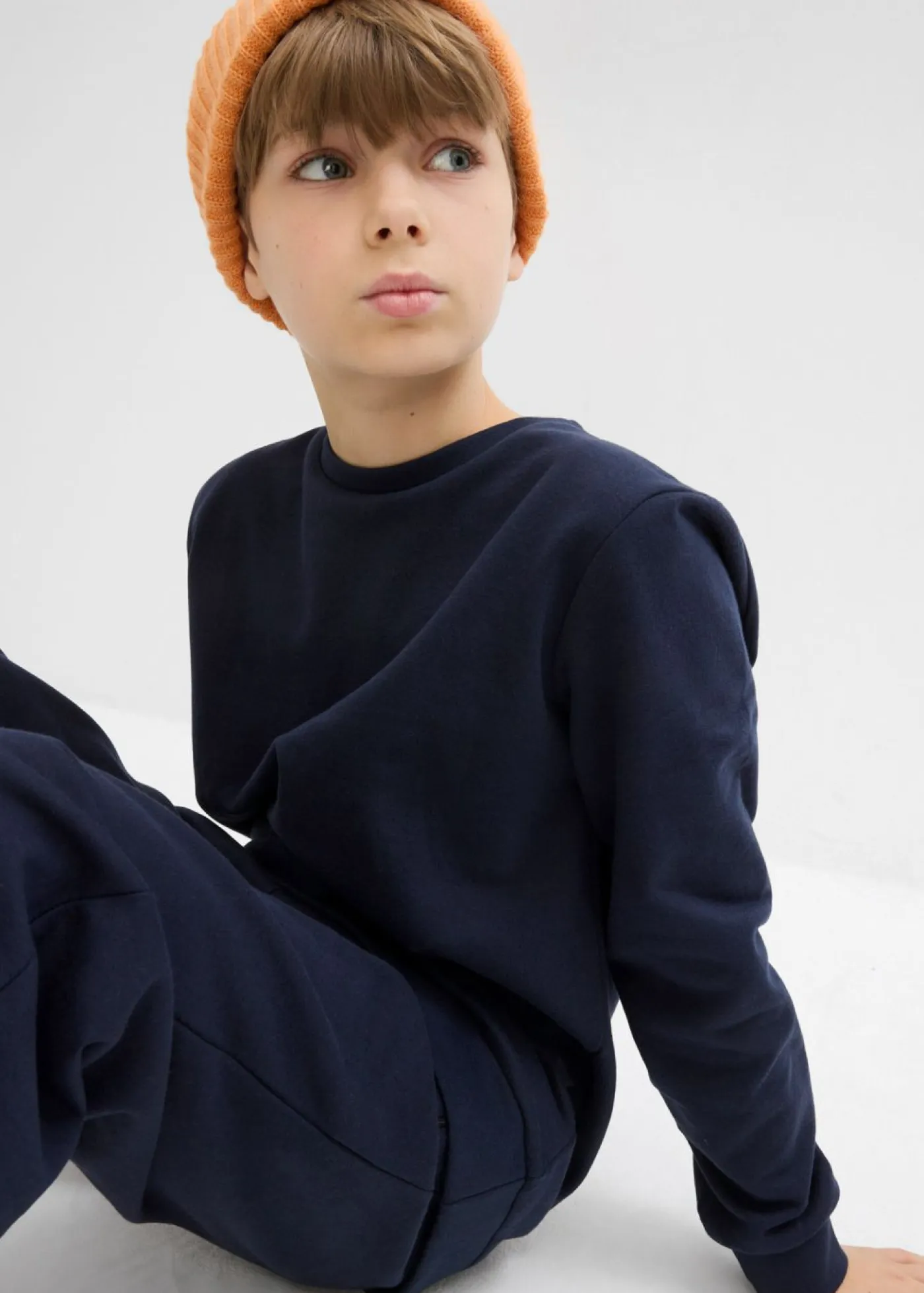 bonprix bonprix Ropa 9 A 16 Años·Sudaderas Y Jerséis|Ropa 9 A 16 Años·Packs De Ropa>Sudadera con una suave mezcla de algodón (2 unidades) gris claro jaspeado+azul marino