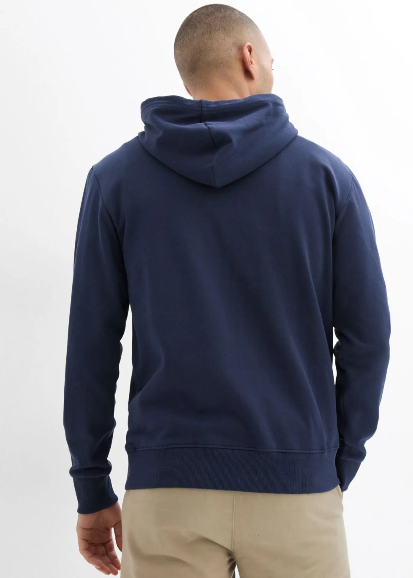 bonprix bonprix Chándals>Sudadera de algodón orgánico puro con capucha Azul marino