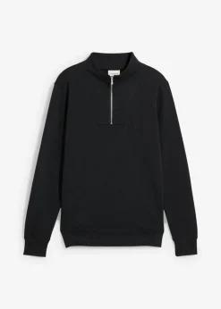 Hombre bonprix bonprix Sudadera de algodón orgánico puro con cuello troyer
