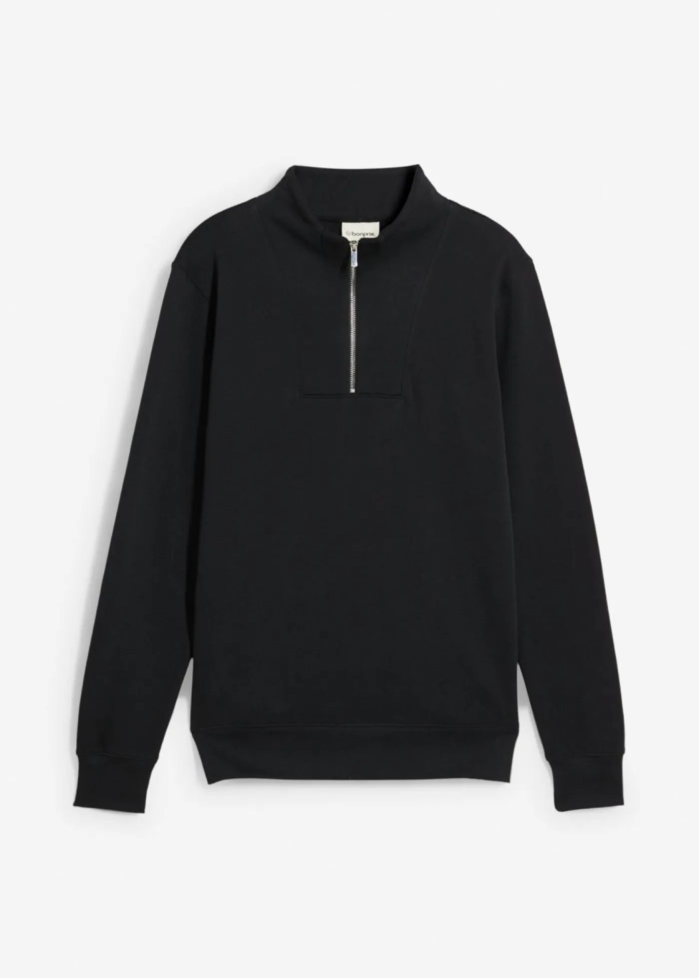 Hombre bonprix bonprix Sudadera de algodón orgánico puro con cuello troyer