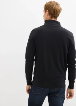 Hombre bonprix bonprix Sudadera de algodón orgánico puro con cuello troyer