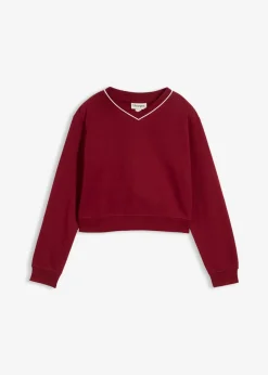 bonprix bonprix Ropa 9 A 16 Años·Sudaderas Y Jerséis>Sudadera de algodón orgánico puro Rojo