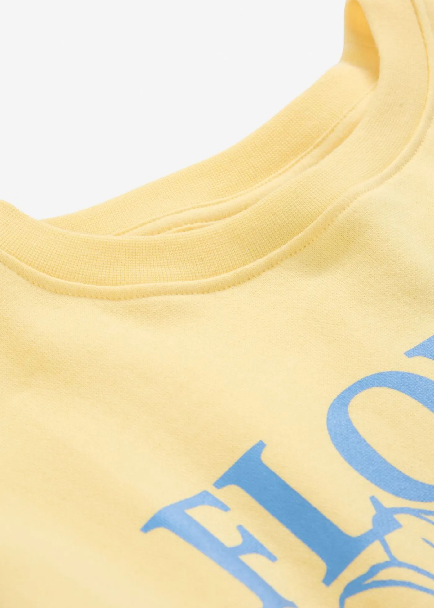 bonprix bonprix Ropa 9 A 16 Años·Sudaderas Y Jerséis|Ropa 9 A 16 Años·Novedades>Sudadera de algodón orgánico puro Amarillo claro-azul provenzal estampado