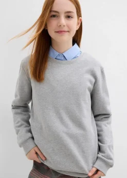 bonprix bonprix Ropa 9 A 16 Años·Sudaderas Y Jerséis|Ropa 9 A 16 Años·Packs De Ropa>Sudadera de algodón orgánico (2 unidades) Negro+gris claro jaspeado