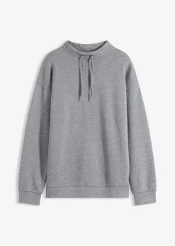 bonprix bonprix Básicos|Ropa Cómoda>Sudadera de algodón orgánico puro gris jaspeado moteado