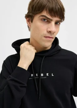 Hombre bonprix JJ REBEL Sudadera de JJ REBEL con capucha y corte holgado