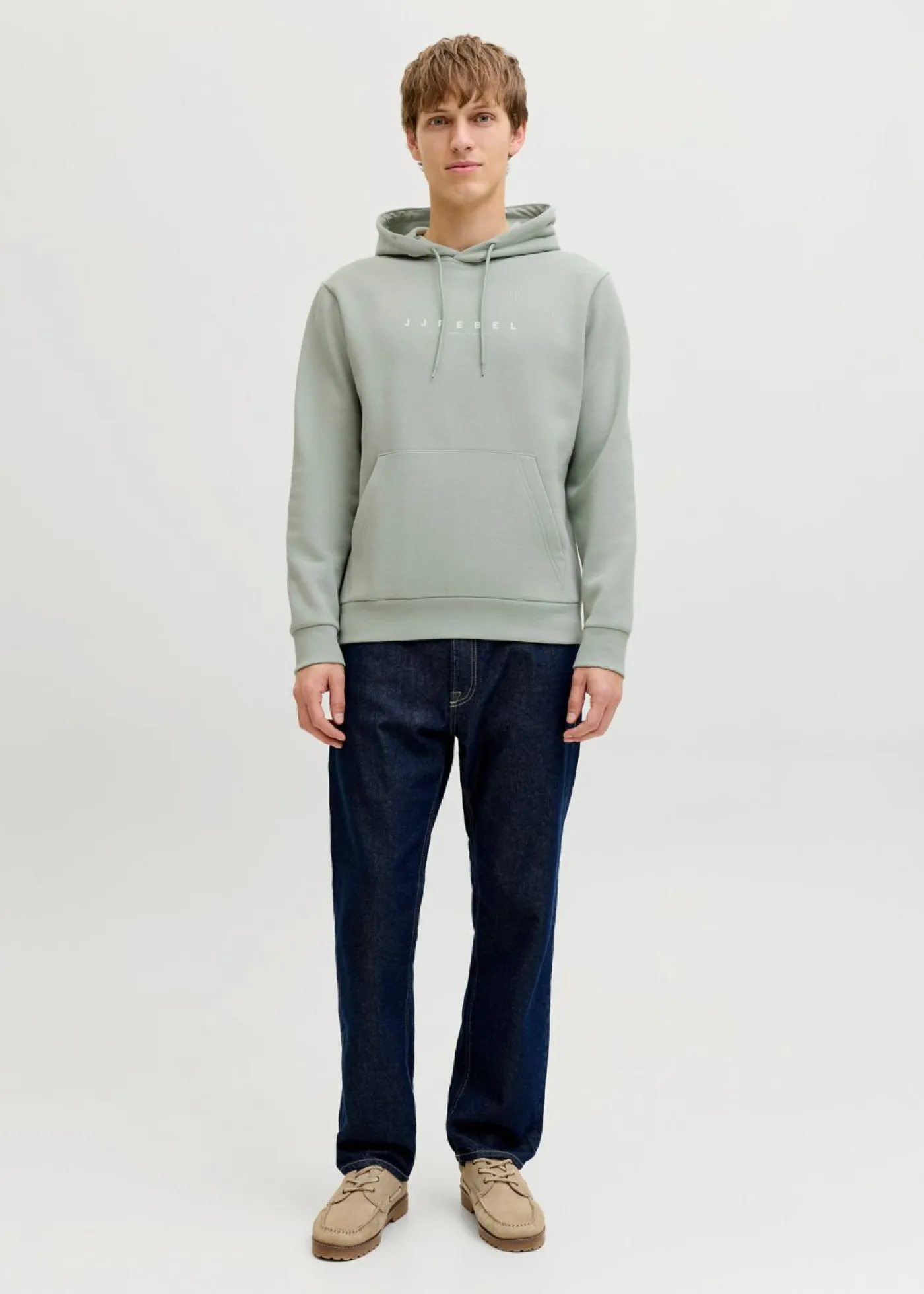 bonprix JJ REBEL Chándals>Sudadera de JJ REBEL con capucha y corte holgado Verde