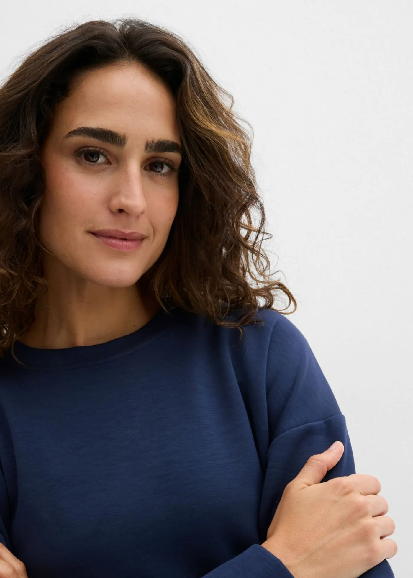 bonprix bonprix Básicos|Ropa Cómoda>Sudadera de neopreno suave Azul marino