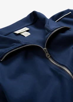 bonprix bonprix Ropa Cómoda>Sudadera de Punto di Roma cómoda Azul marino-blanco