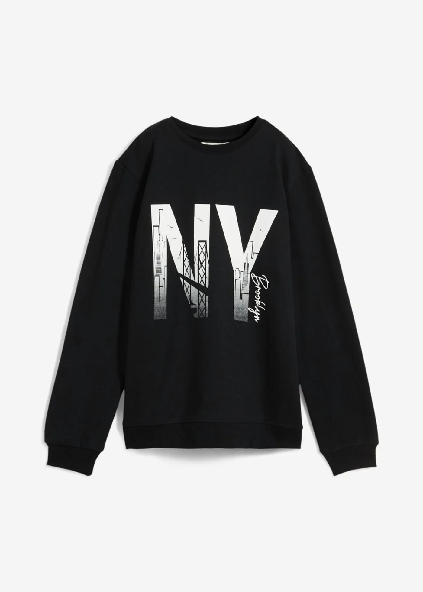 bonprix bonprix Ropa 9 A 16 Años·Sudaderas Y Jerséis>Sudadera en mezcla suave de algodón Negro