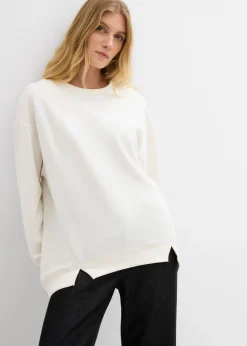 bonprix bonprix Ropa Cómoda>Sudadera holgada Blanco lana