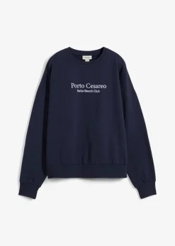 bonprix bonprix Ropa Cómoda>Sudadera holgada con bordado Azul marino