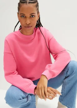 bonprix bonprix Básicos|Ropa Cómoda>Sudadera holgada de algodón puro Rosa