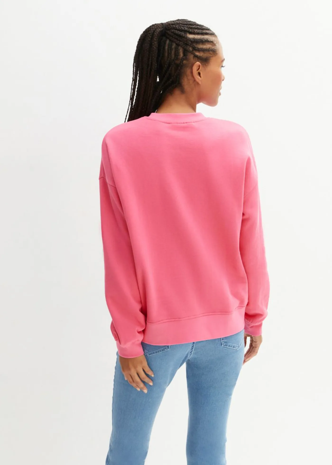 bonprix bonprix Básicos|Ropa Cómoda>Sudadera holgada de algodón puro Rosa