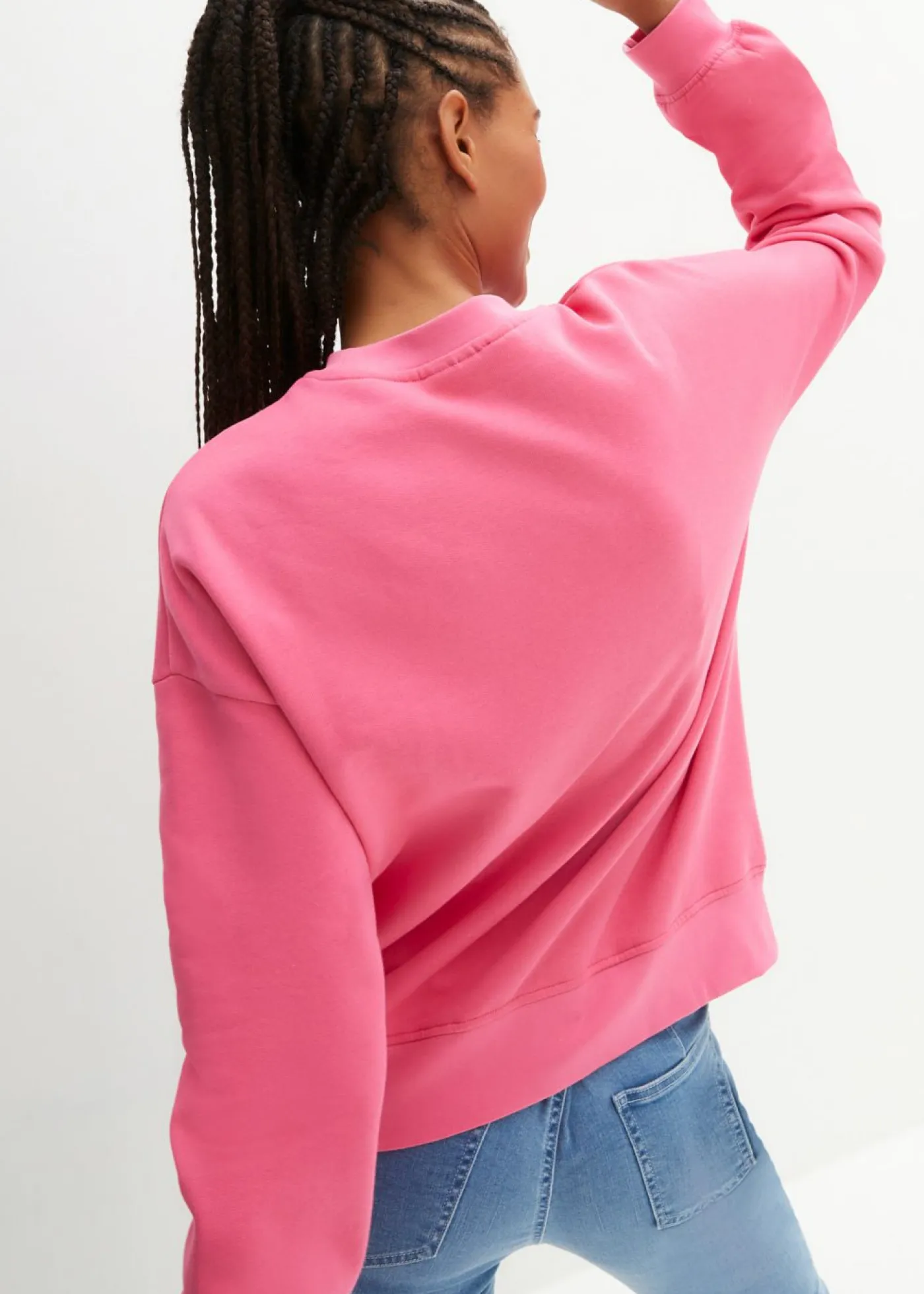 bonprix bonprix Básicos|Ropa Cómoda>Sudadera holgada de algodón puro Rosa