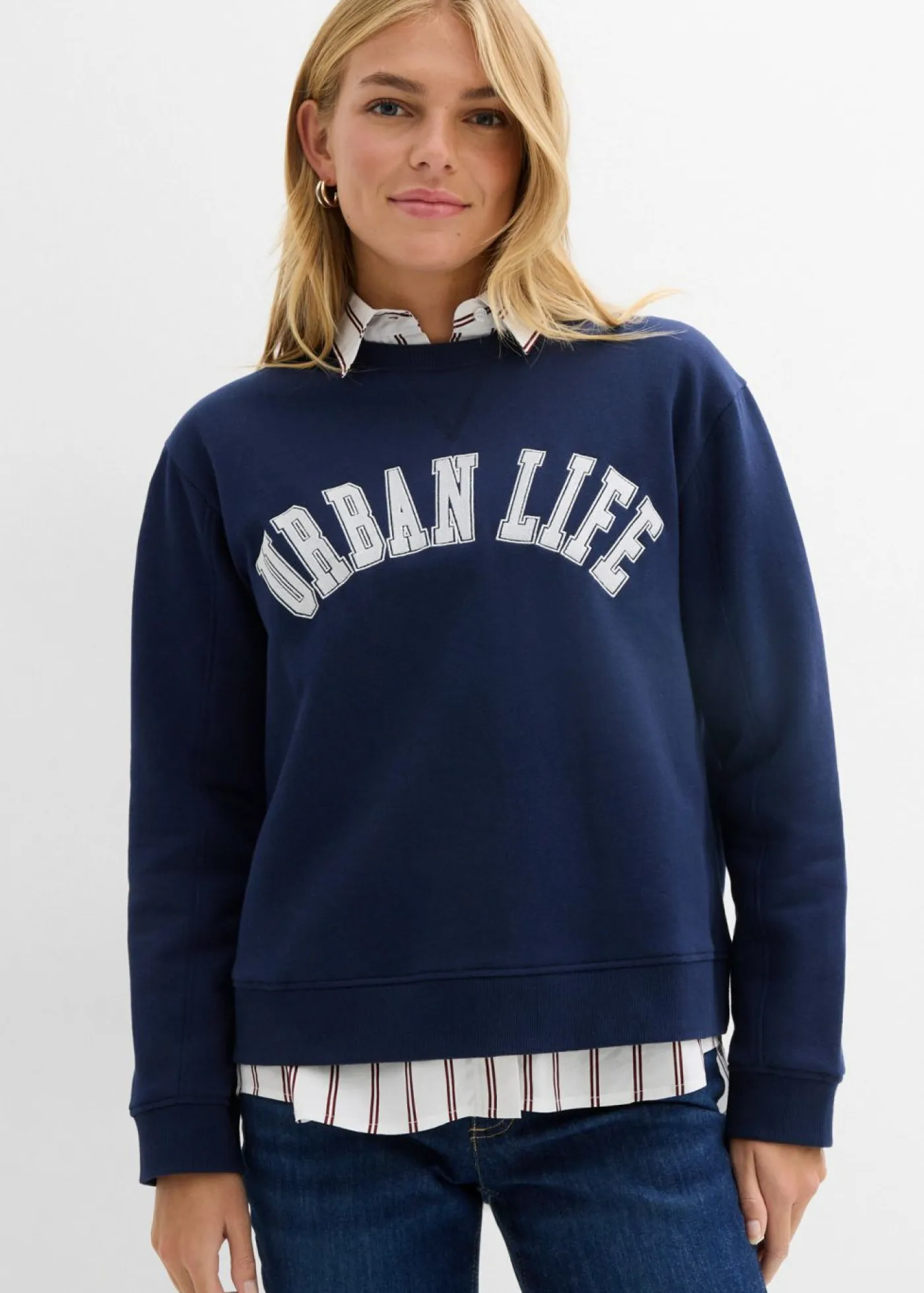 Mujer bonprix bonprix Sudadera holgada de algodón puro