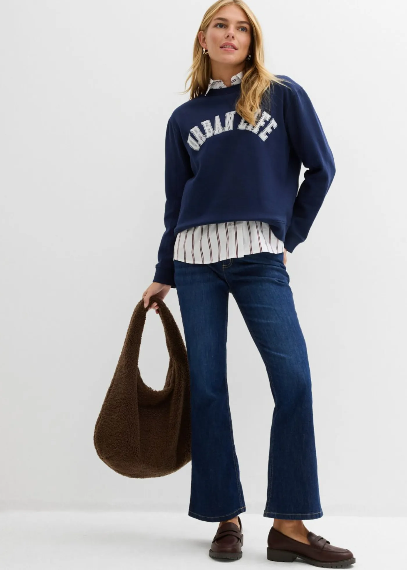 Mujer bonprix bonprix Sudadera holgada de algodón puro