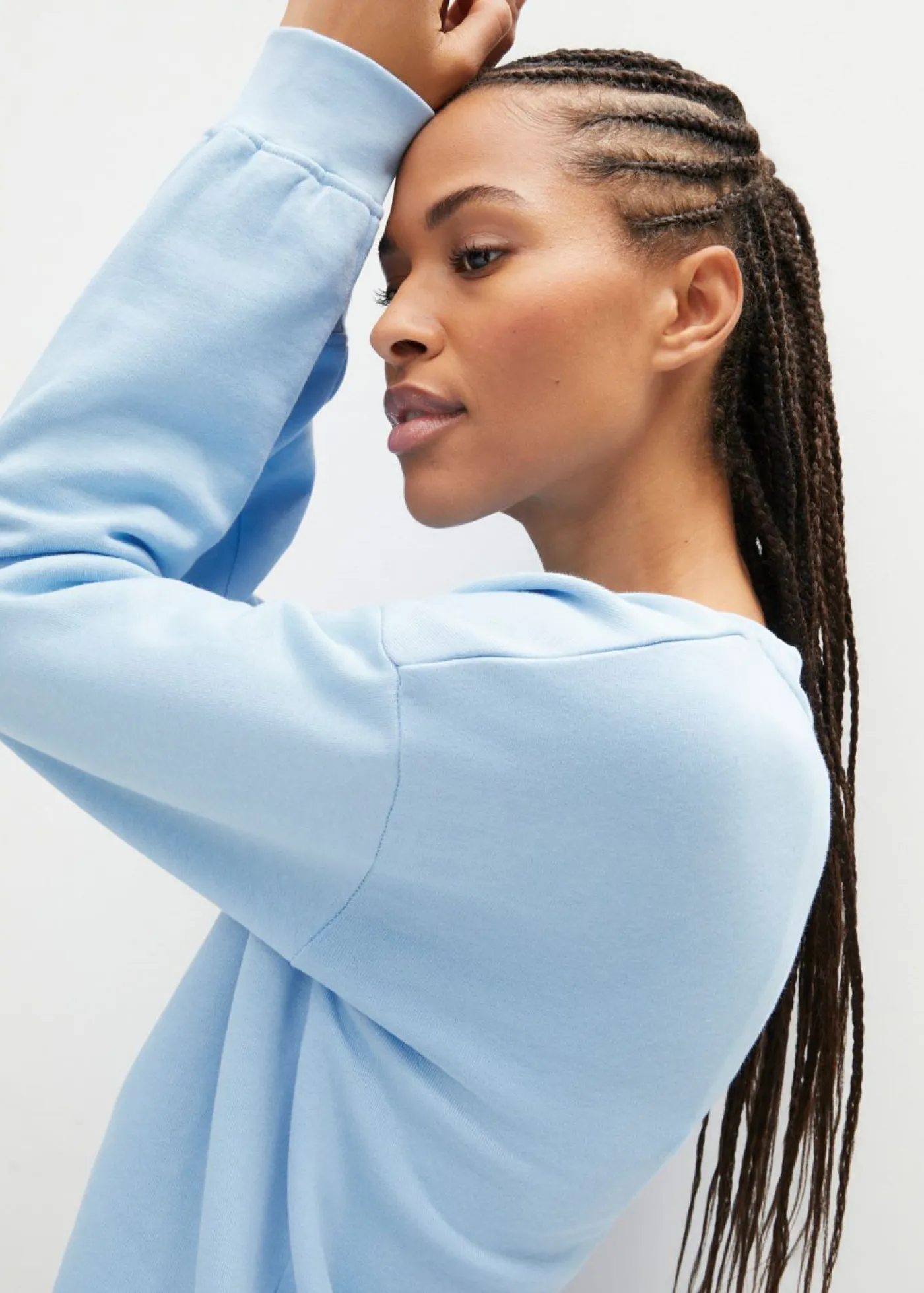 bonprix bonprix Básicos|Ropa Cómoda>Sudadera holgada de algodón puro Azul claro