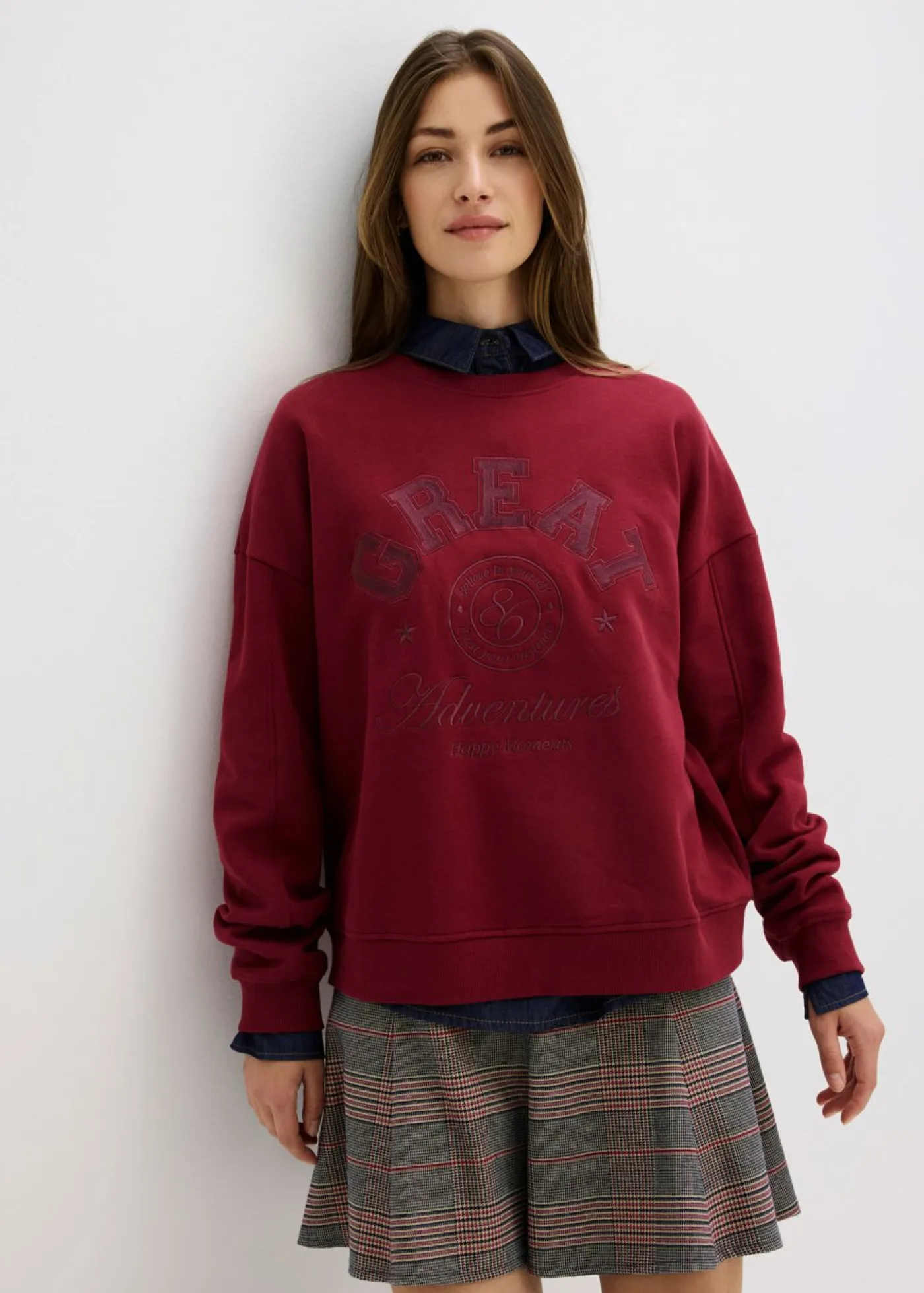 Mujer bonprix bonprix Sudadera holgada de algodón puro