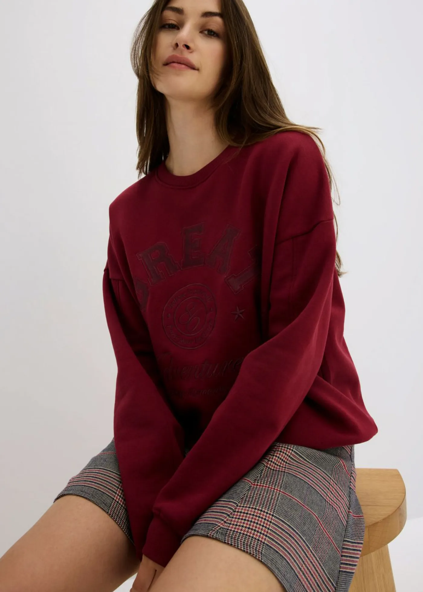 Mujer bonprix bonprix Sudadera holgada de algodón puro