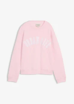 bonprix bonprix Ropa Cómoda>Sudadera holgada de algodón puro rosa cristal