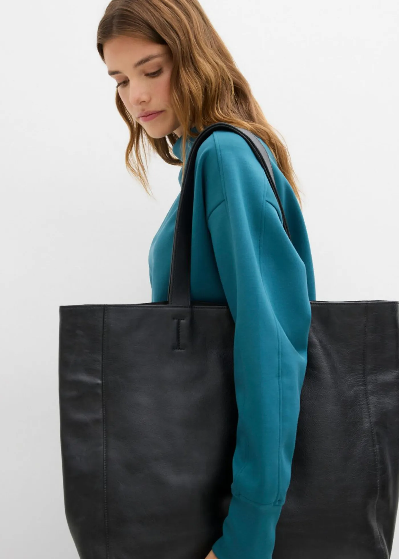 bonprix bonprix Básicos|Ropa Cómoda>Sudadera holgada de neopreno suave verde pimiento