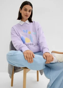 Mujer bonprix bonprix Sudadera holgada en mezcla de algodón