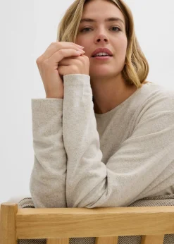 Mujer bonprix bonprix Sudadera larga con aspecto de punto