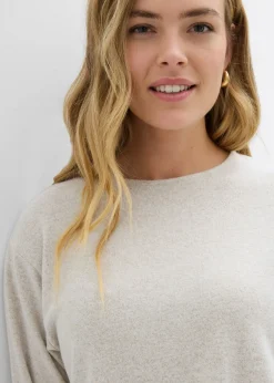 Mujer bonprix bonprix Sudadera larga con aspecto de punto