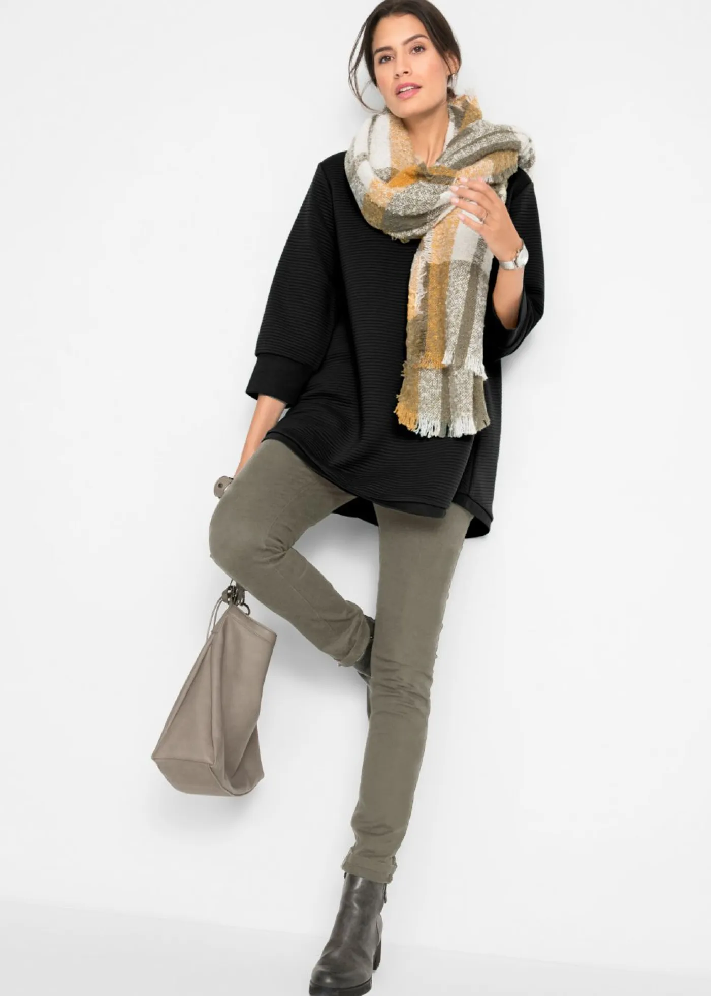 Mujer bonprix bonprix Sudadera larga con viscosa