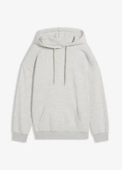 bonprix bonprix Básicos|Ropa Cómoda>Sudadera oversize con capucha Gris claro jaspeado