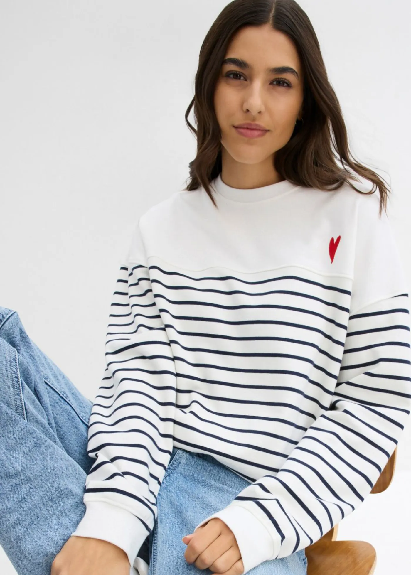 Mujer bonprix bonprix Sudadera oversize de mezcla de algodón