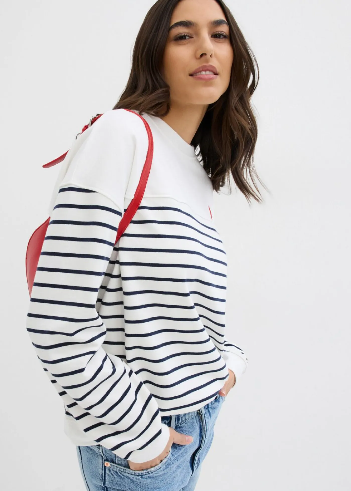 Mujer bonprix bonprix Sudadera oversize de mezcla de algodón