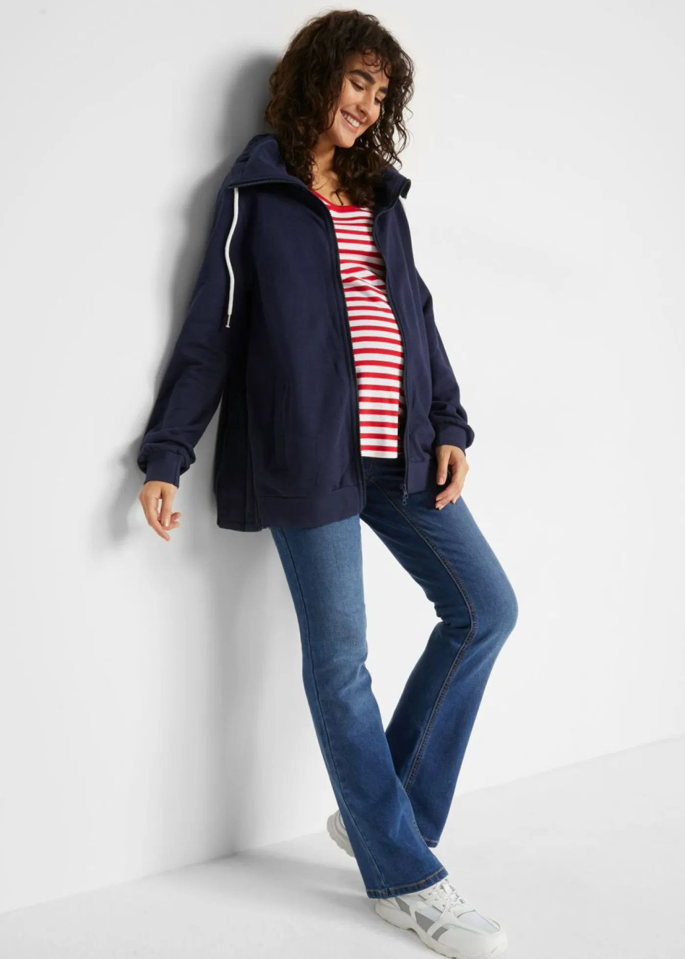 Mujer bonprix bonprix Sudadera premamá y chaqueta de porteo 3 en 1