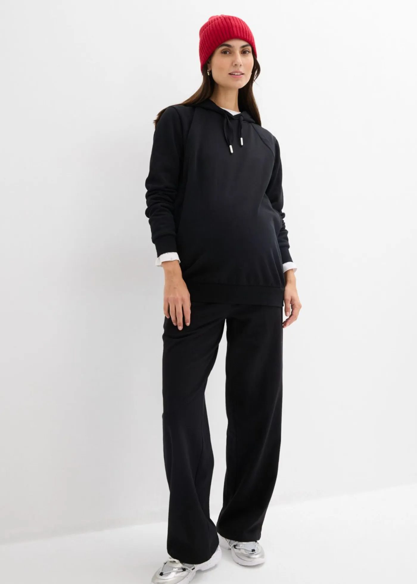 bonprix bonprix Premamá>Sudadera premamá/de lactancia 2 en 1 de algodón orgánico puro Negro