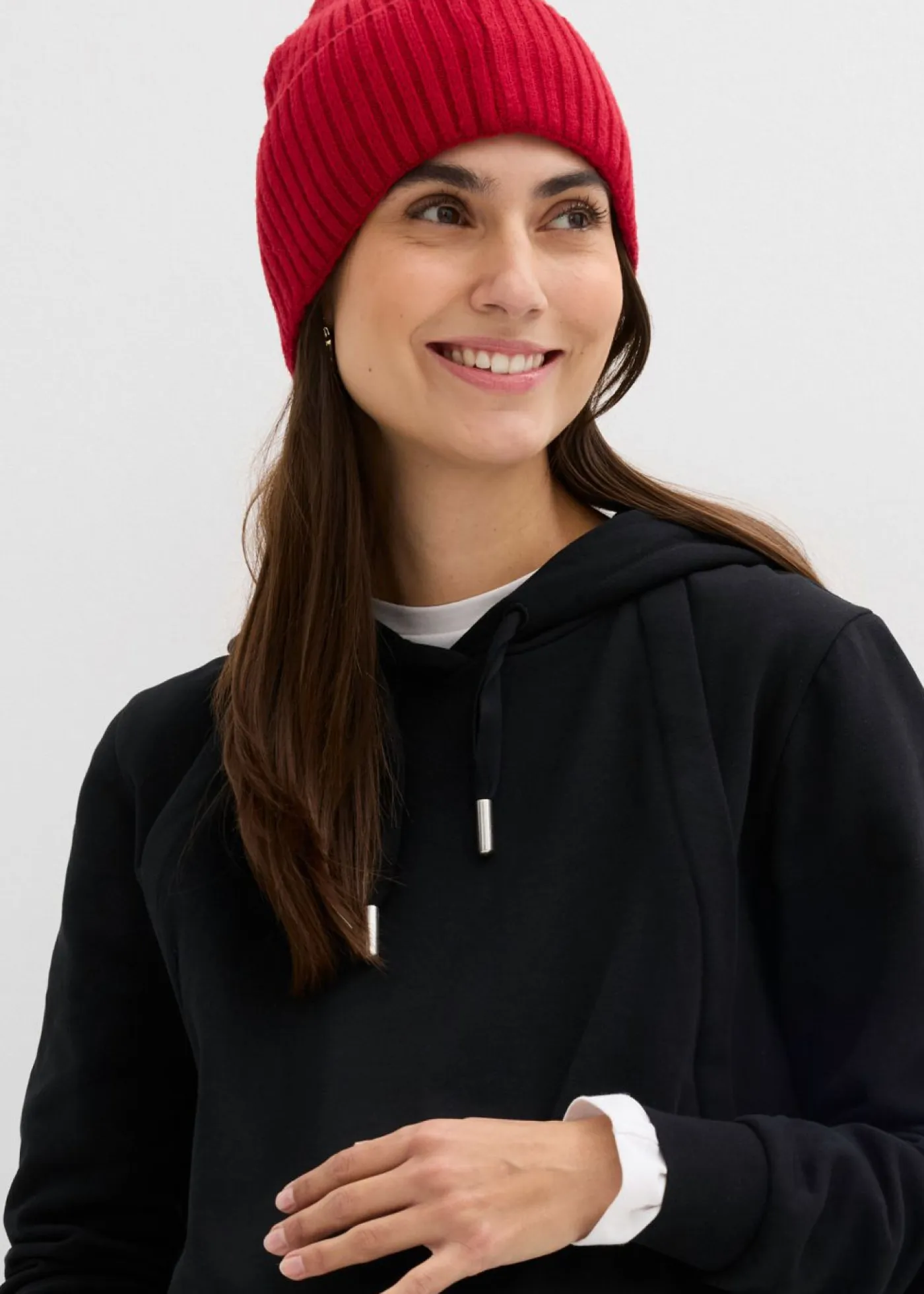 bonprix bonprix Premamá>Sudadera premamá/de lactancia 2 en 1 de algodón orgánico puro Negro