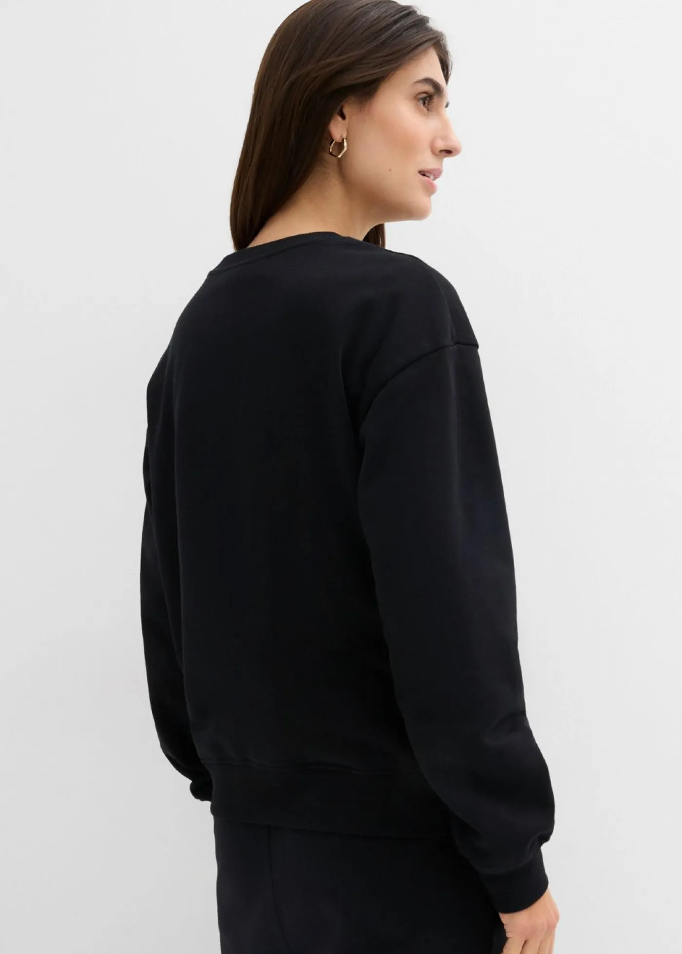 bonprix bonprix Premamá>Sudadera premamá/de lactancia 2 en 1 de algodón orgánico puro Negro