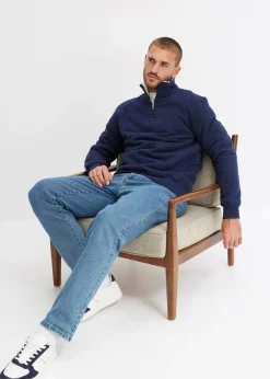 Hombre bonprix bonprix Sudadera térmica con cuello tipo troyer y forro cálido