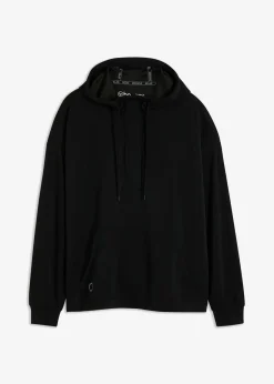 bonprix bonprix Ropa Deportiva|Ropa Cómoda>Sudadera ultrasuave de material modal con corte holgado y capucha Negro