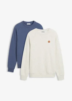 bonprix bonprix Ropa Deportiva|Chándals>Sudadera (2 unidades) Índigo jaspeado + natural jaspeado