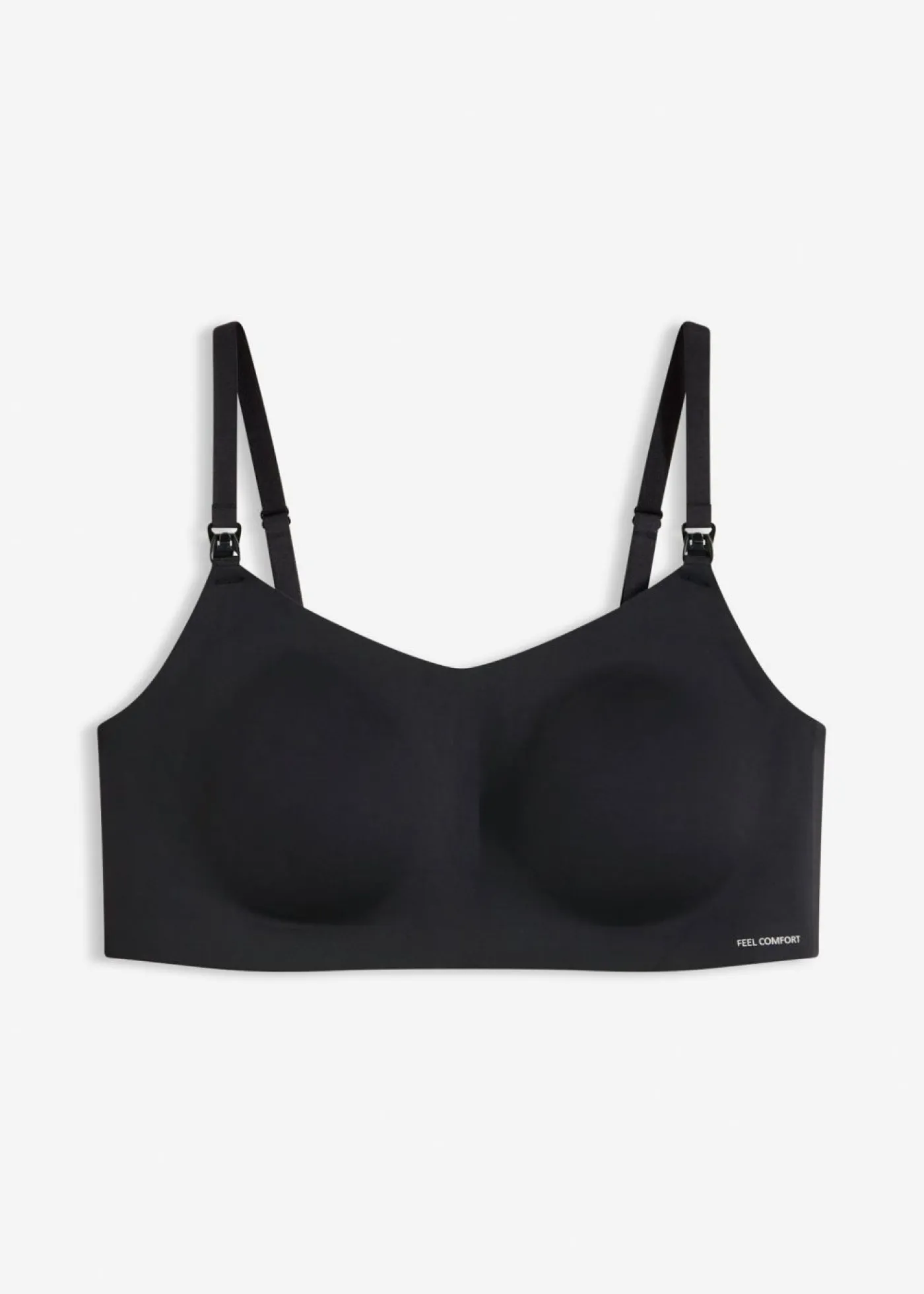 bonprix bonprix Sin Costuras|Premamá Y Lactancia>Sujetador acolchado de lactancia Feel Comfort sin aros con corte láser Negro
