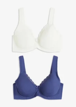 Mujer bonprix bonprix Sujetador básico de algodón orgánico sin relleno con aros (2 unidades)