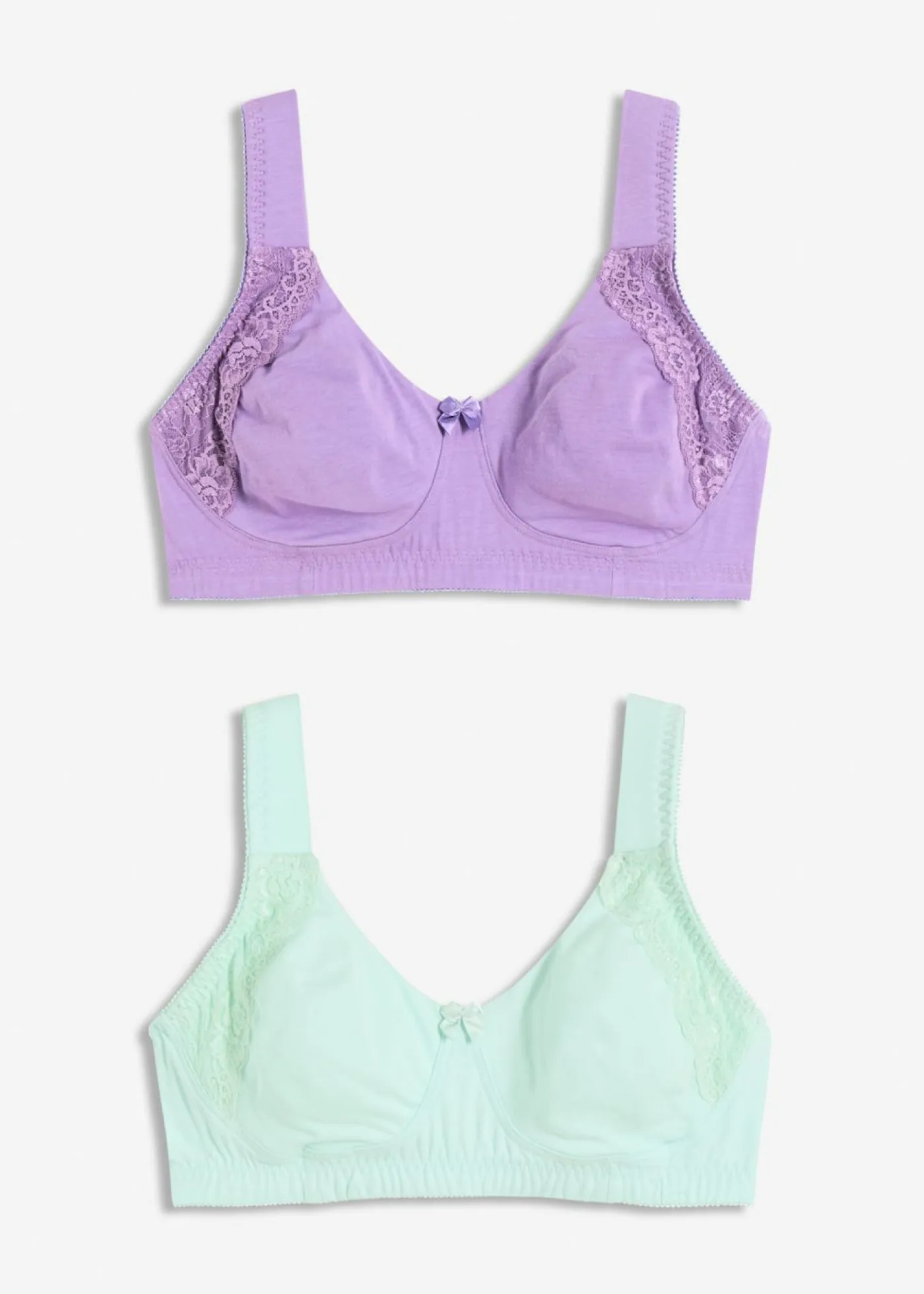 Mujer bonprix bonprix Sujetador básico de algodón sin aros (2 unidades)