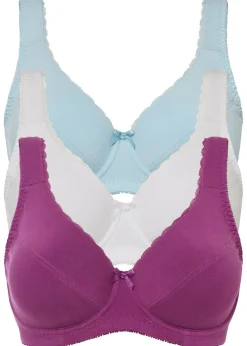 Mujer bonprix bonprix Sujetador con aros y algodón orgánico (3 unidades)