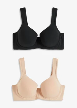 Mujer bonprix bonprix Sujetador con aros y algodón orgánico (2 unidades)