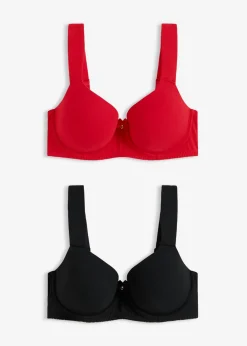 Mujer bonprix bonprix Sujetador con aros y encaje (2 unidades)