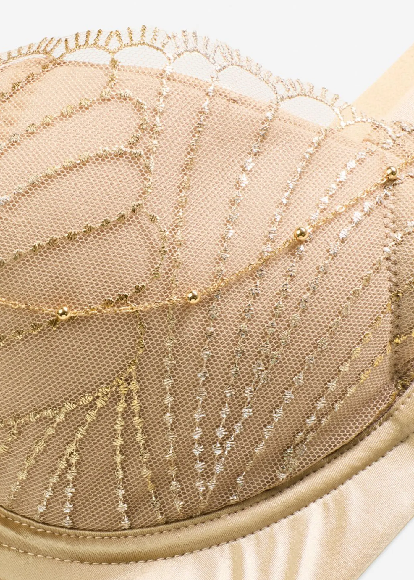 Mujer bonprix bonprix Sujetador con bordado delicado y accesorio de cadena desmontable