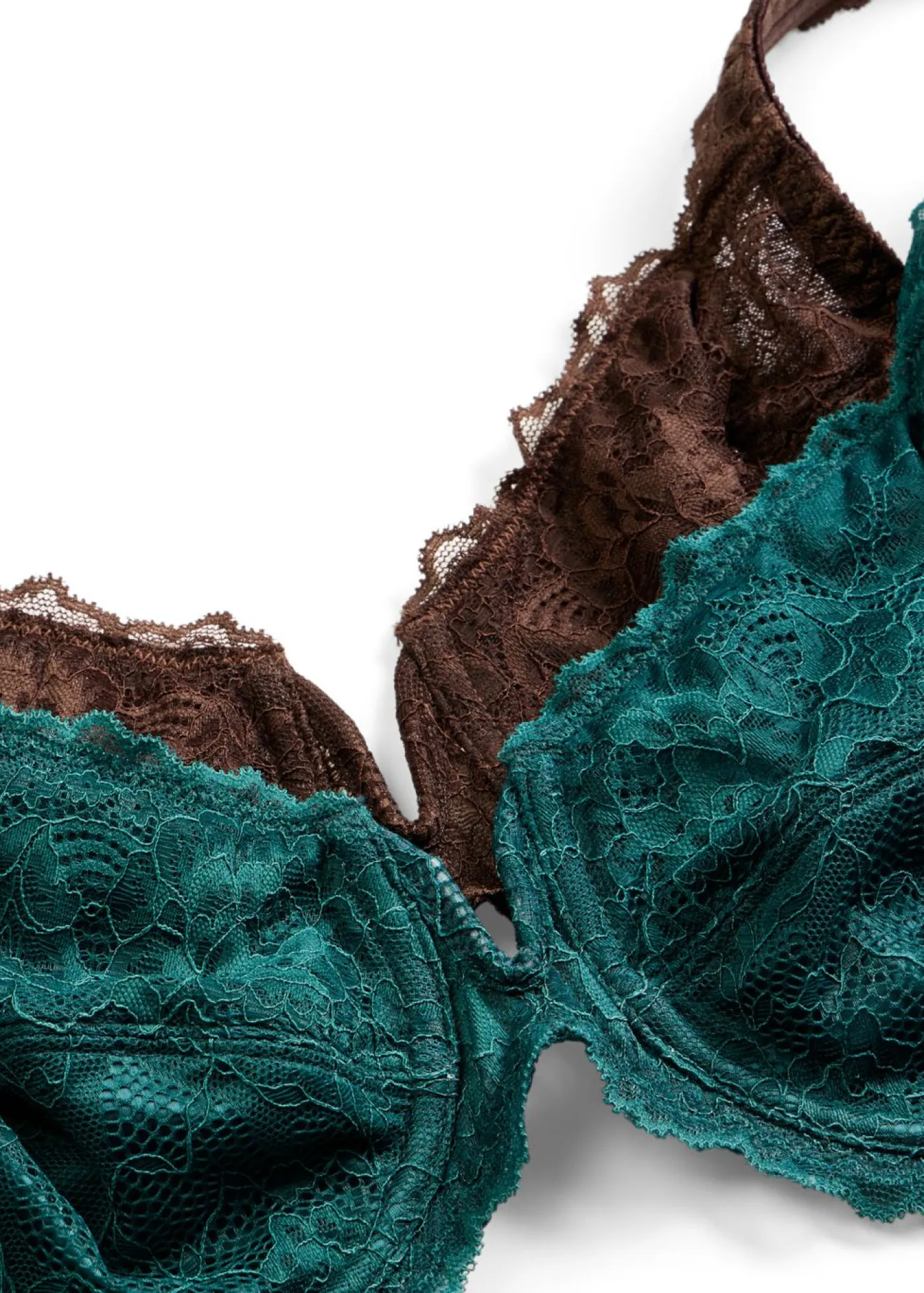 bonprix bonprix Sujetadores De Copa E A H|Sujetadores>Sujetador con efecto brillante (2 unidades) verde pimiento +marrón oscuro