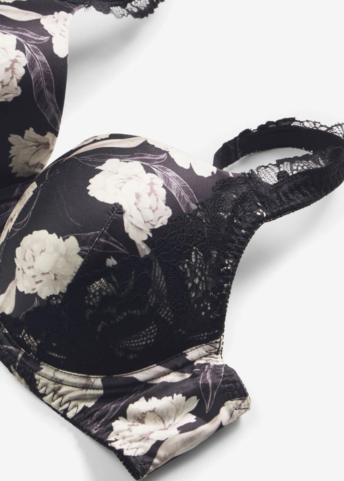 Mujer bonprix bonprix Sujetador con efecto brillante y detalles de encaje